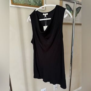 Alex and Lili black sleeveless cowl neck top